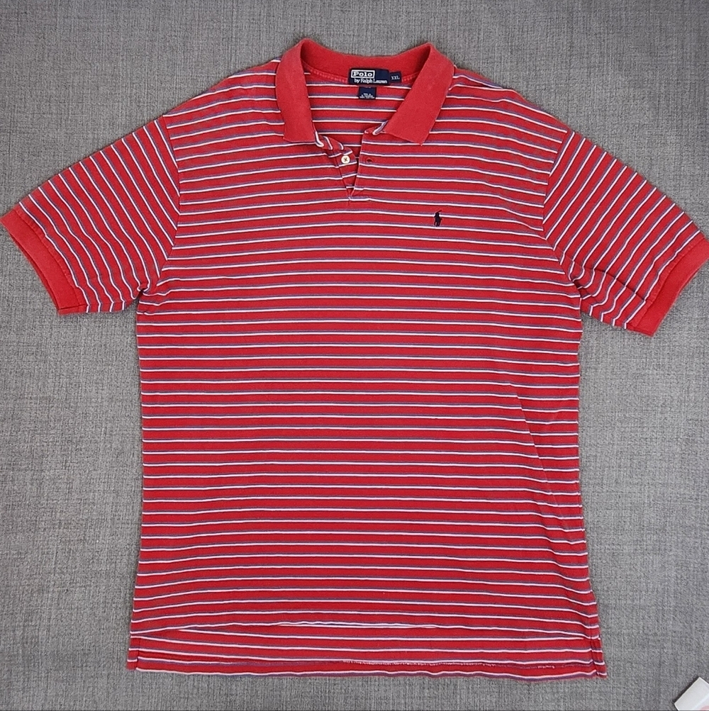 Polo Ralph Lauren Striped Polo Style Shirt. 100% Cotton. XXL